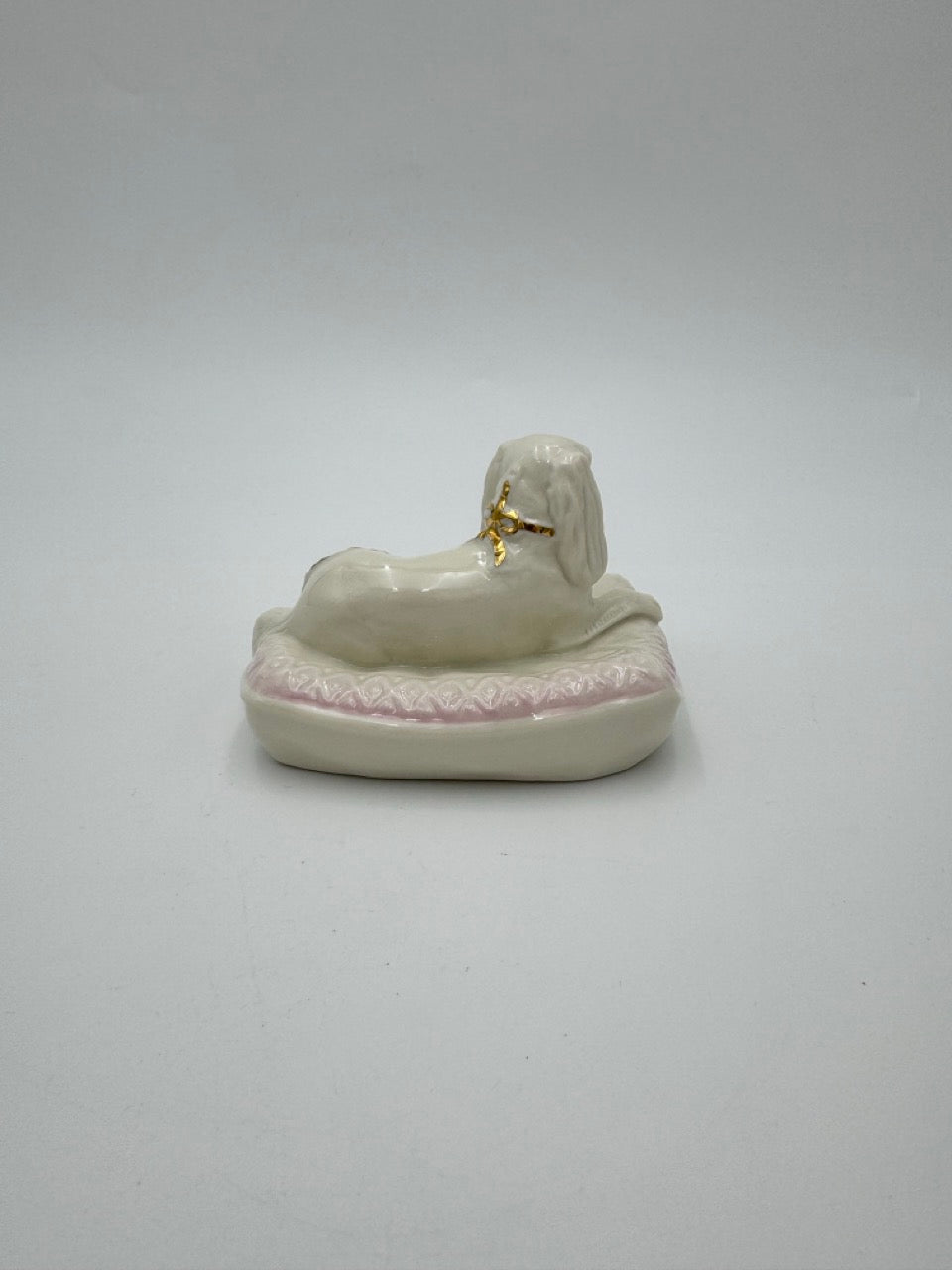 Miniature Belleek Glass Dog Figure